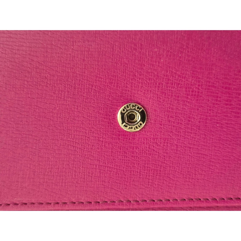 AUTHENTIC GUCCI 251861 Lovely Heart Pink Guccissima Leather Long Wallet - Picture 9 of 14